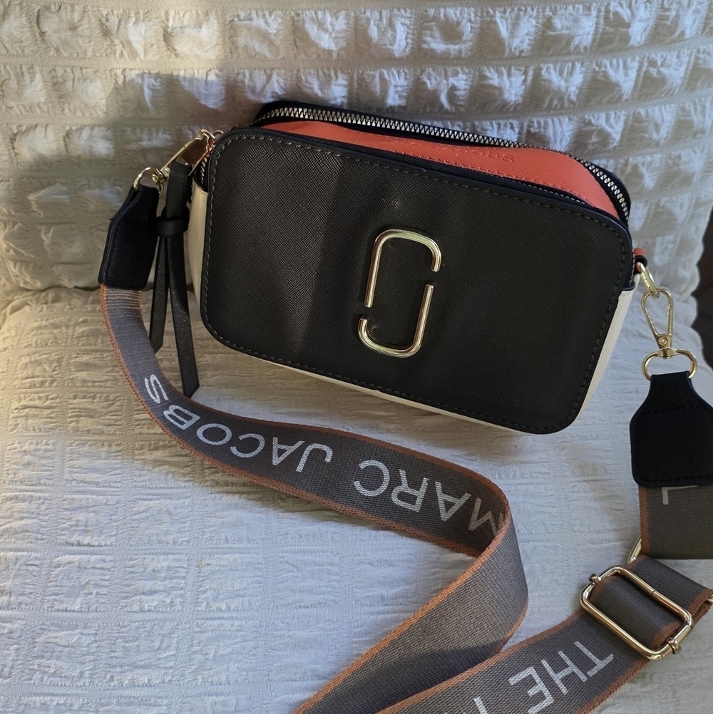 Marc Jacobs Black and Orange Crossbody Bag